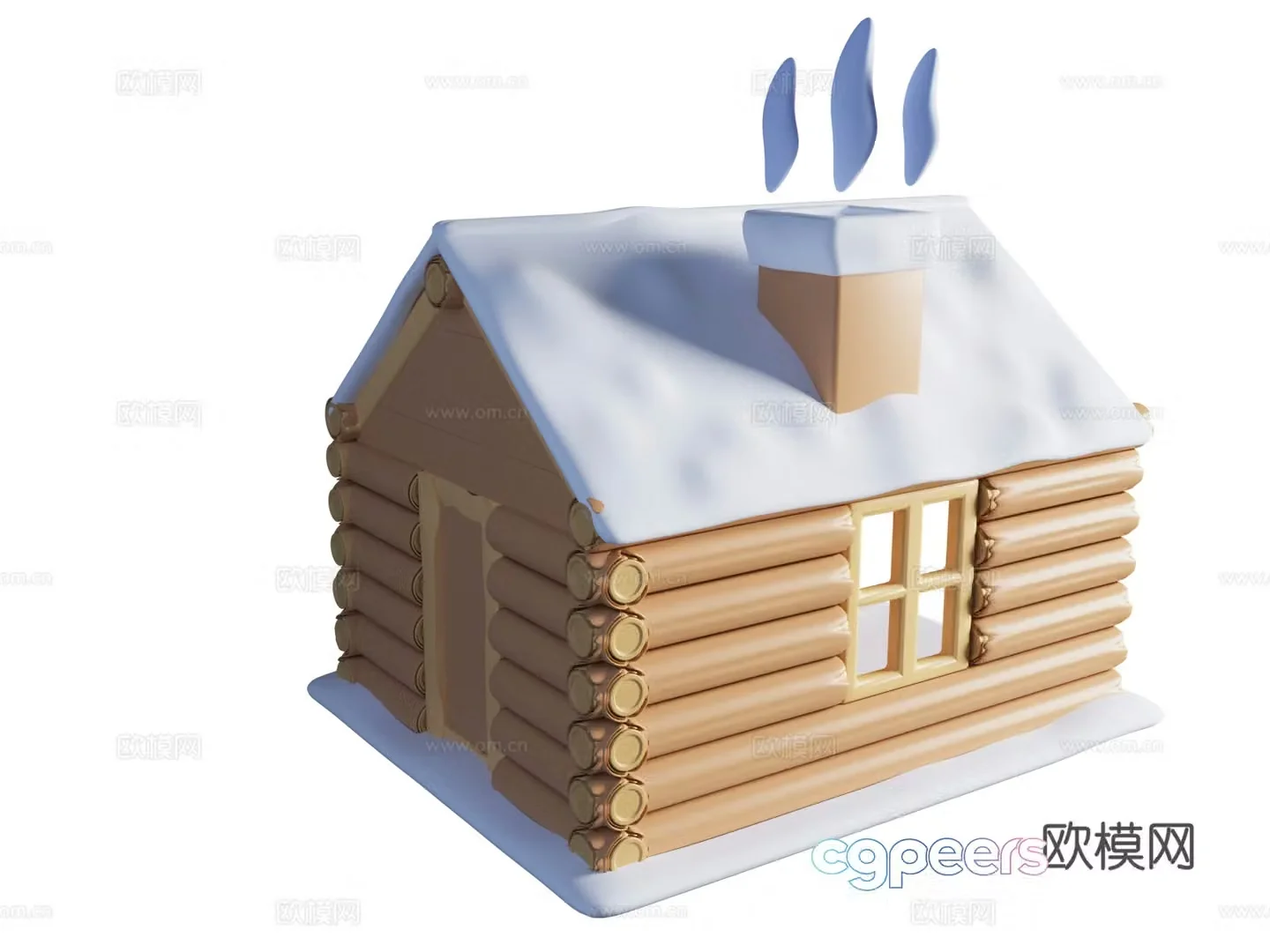 Winter element Christmas elements coffee wood tea set ice -snow snow snow boots 3D model