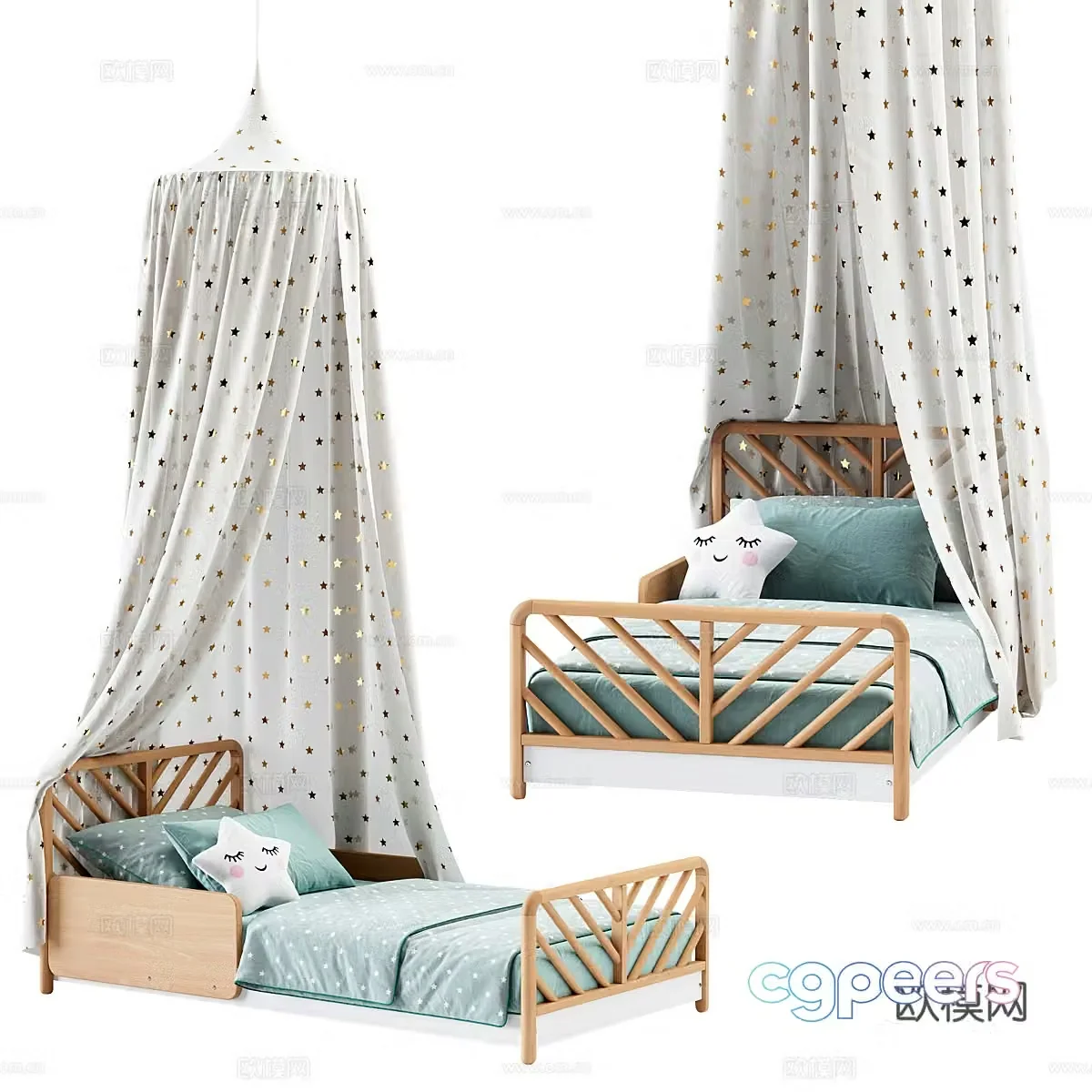 Children’s tent bed 3d model