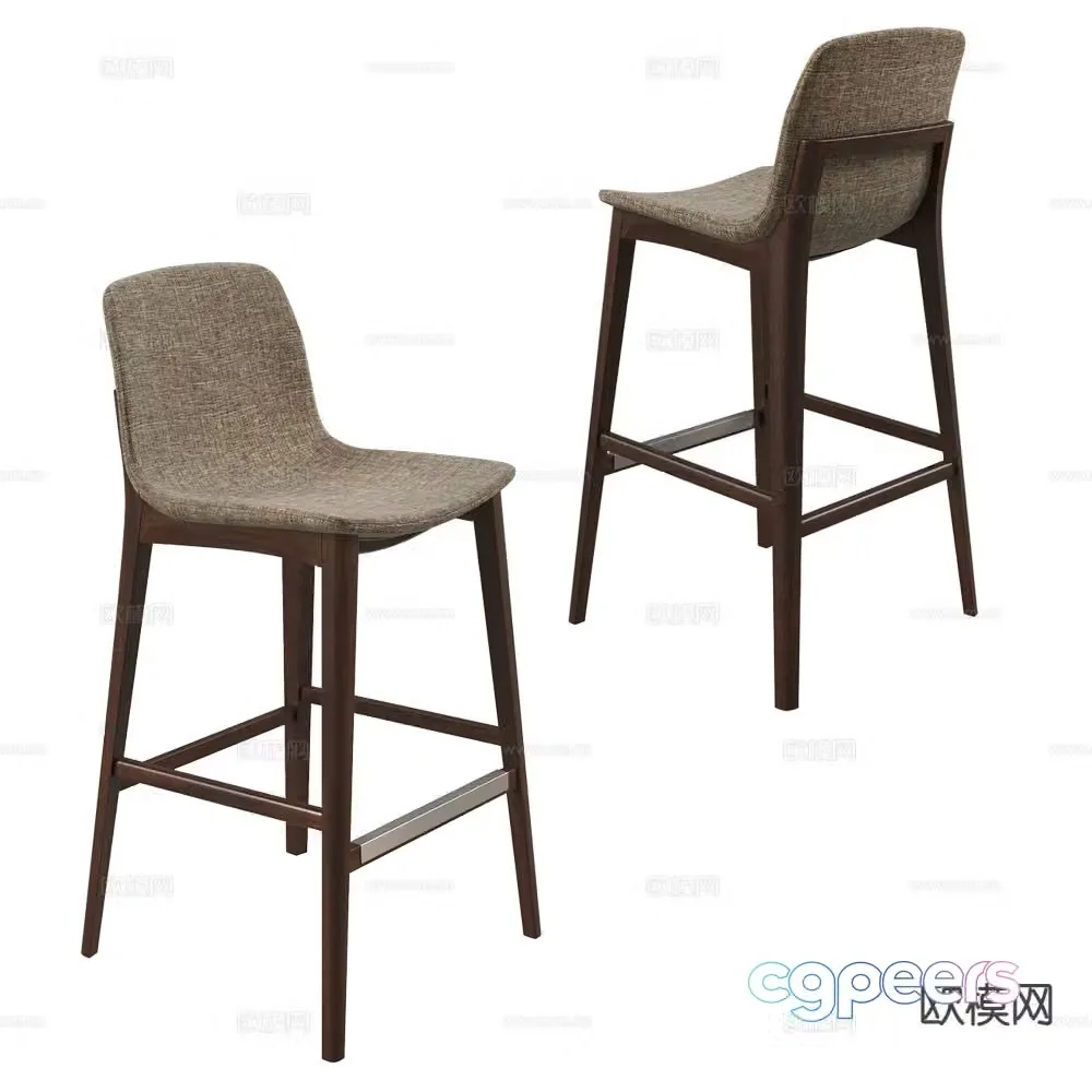 Pacini bar stool bar stool high stool 3d model