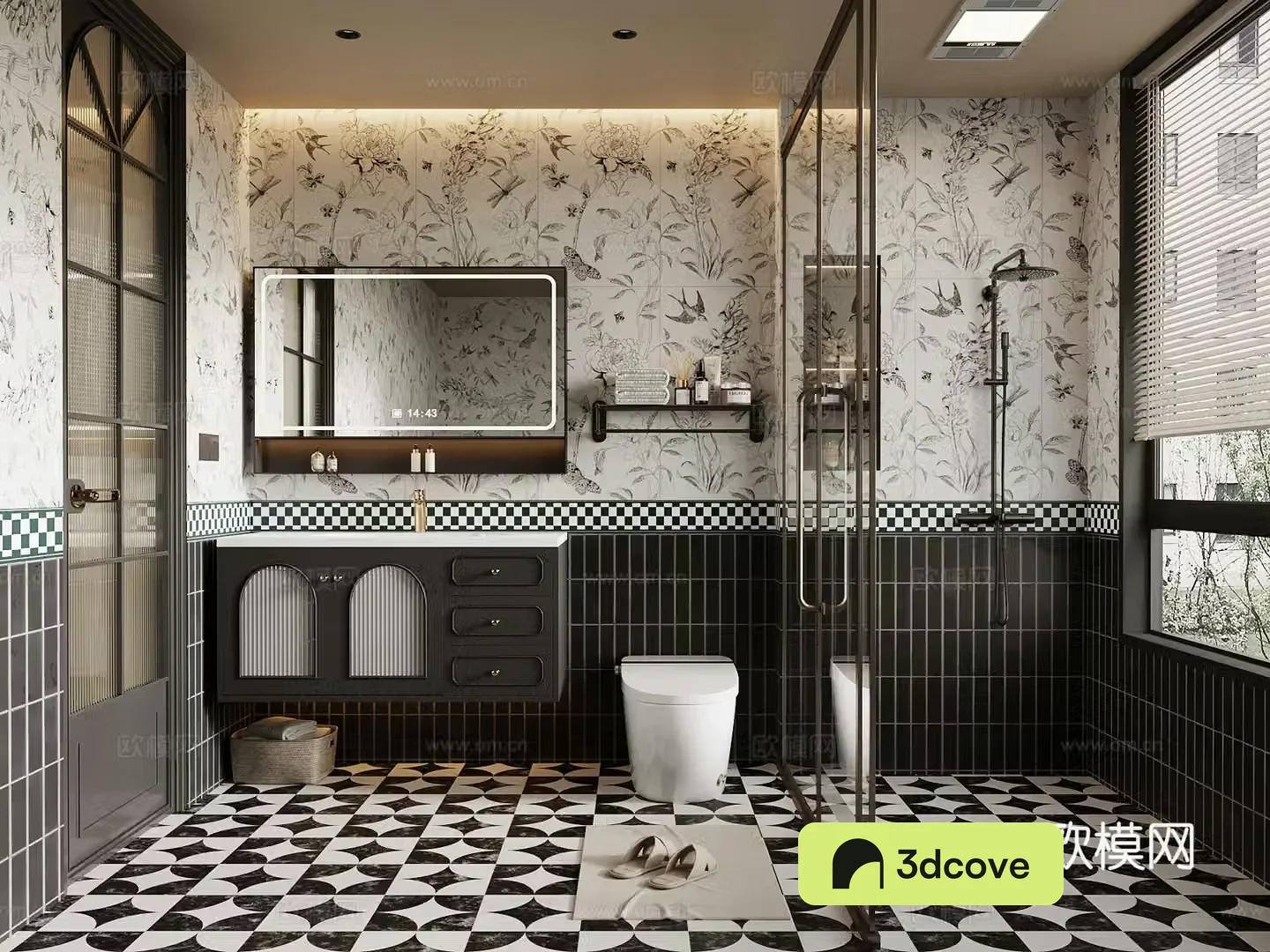 French bathroom cabinet toilet