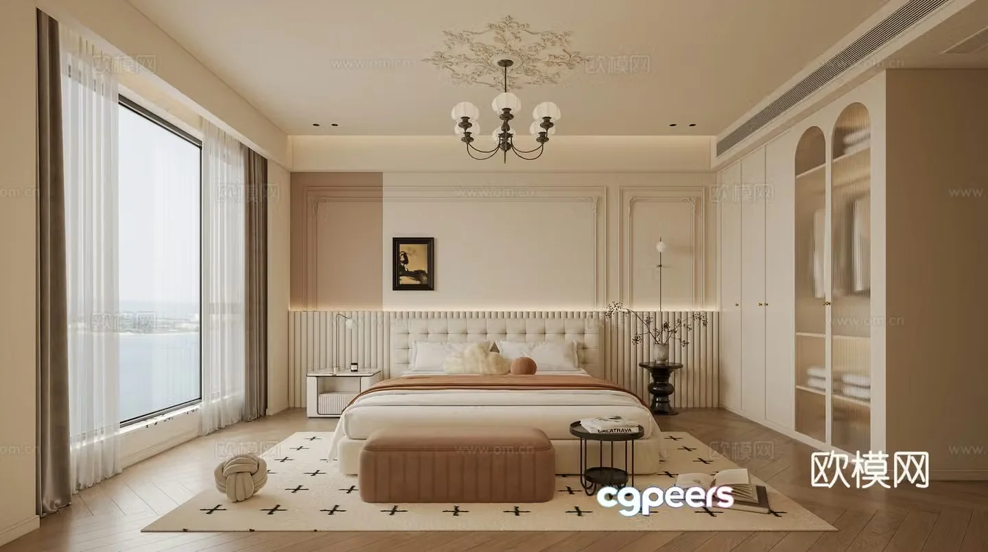French bedroom 3d model