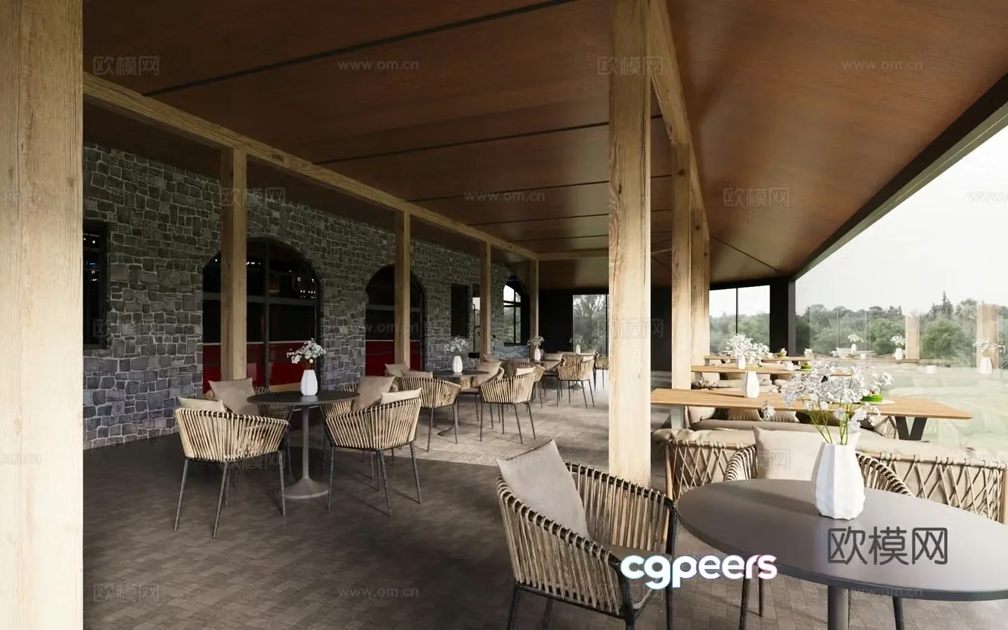 Industrial Wind Cafe 3D model