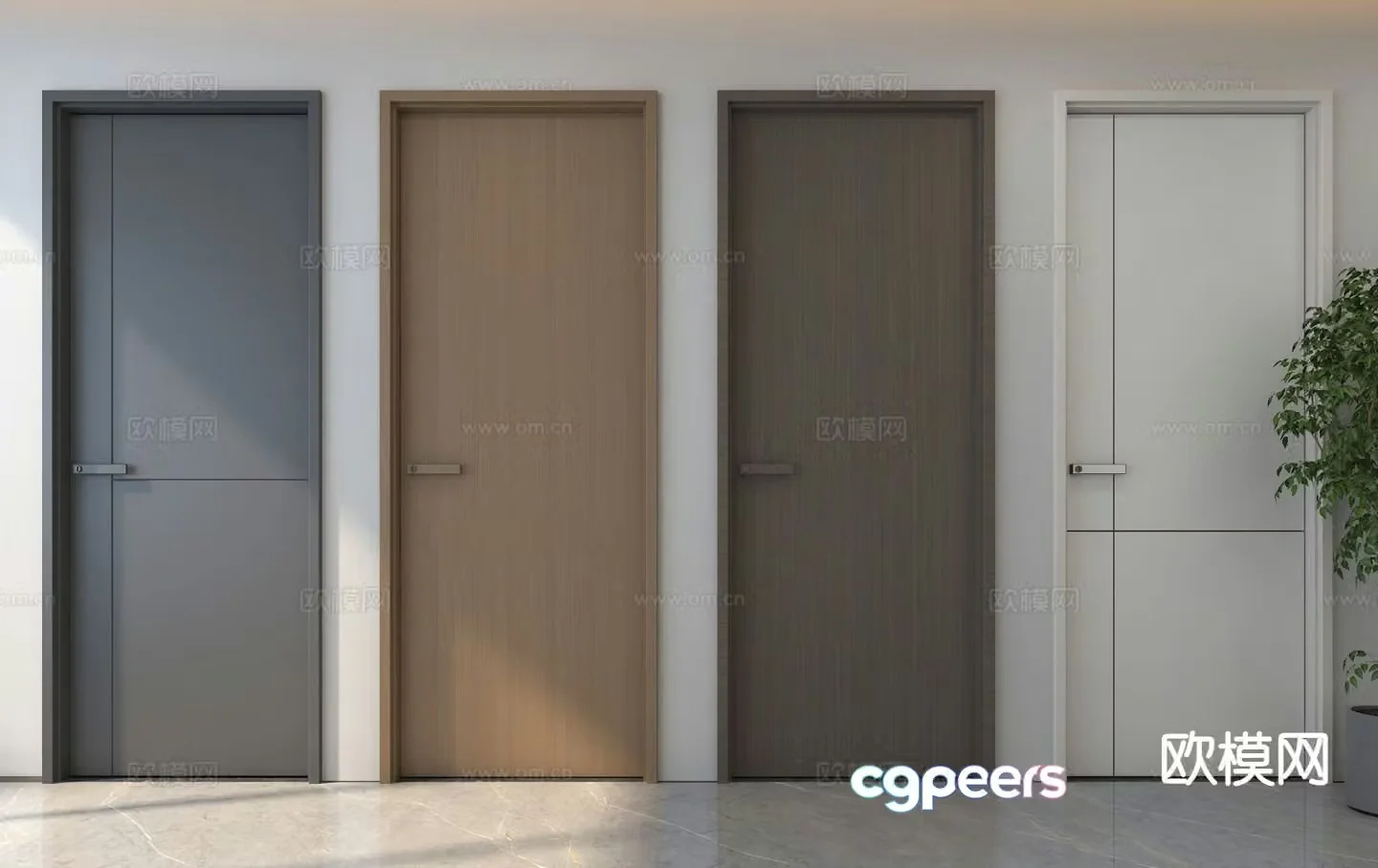 Room Door Single Open Door Bedroom Door 3D Model