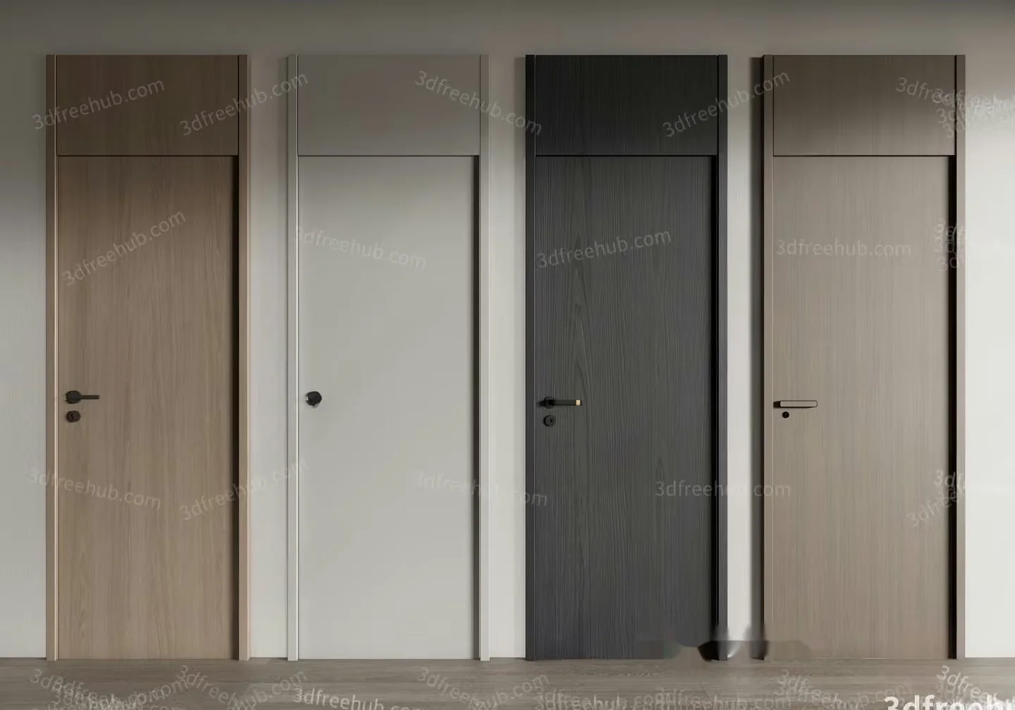 Minimalist Interior Doors 3D Model – 6470 – VRAY Render