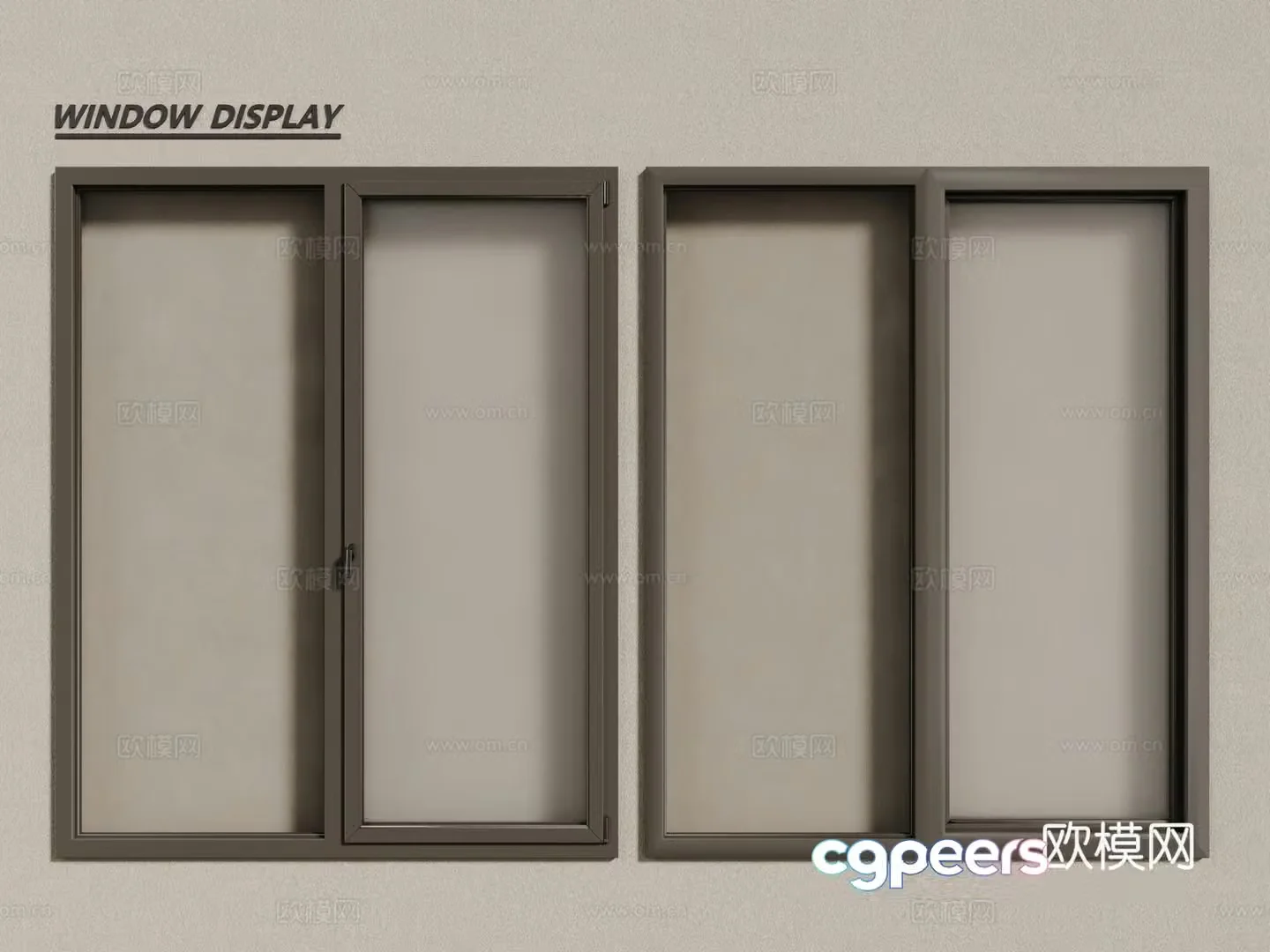 Modern windows aluminum alloy windows casement windows floor-to-ceiling windows 3d model