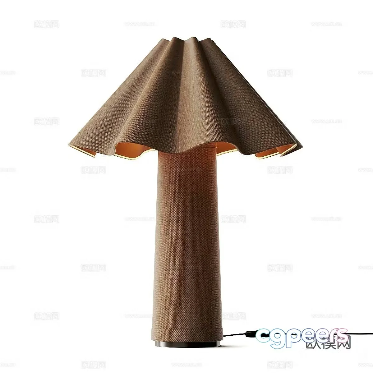 Georgia modern desk lamp fabric desk lamp decorative desk lamp 3d model