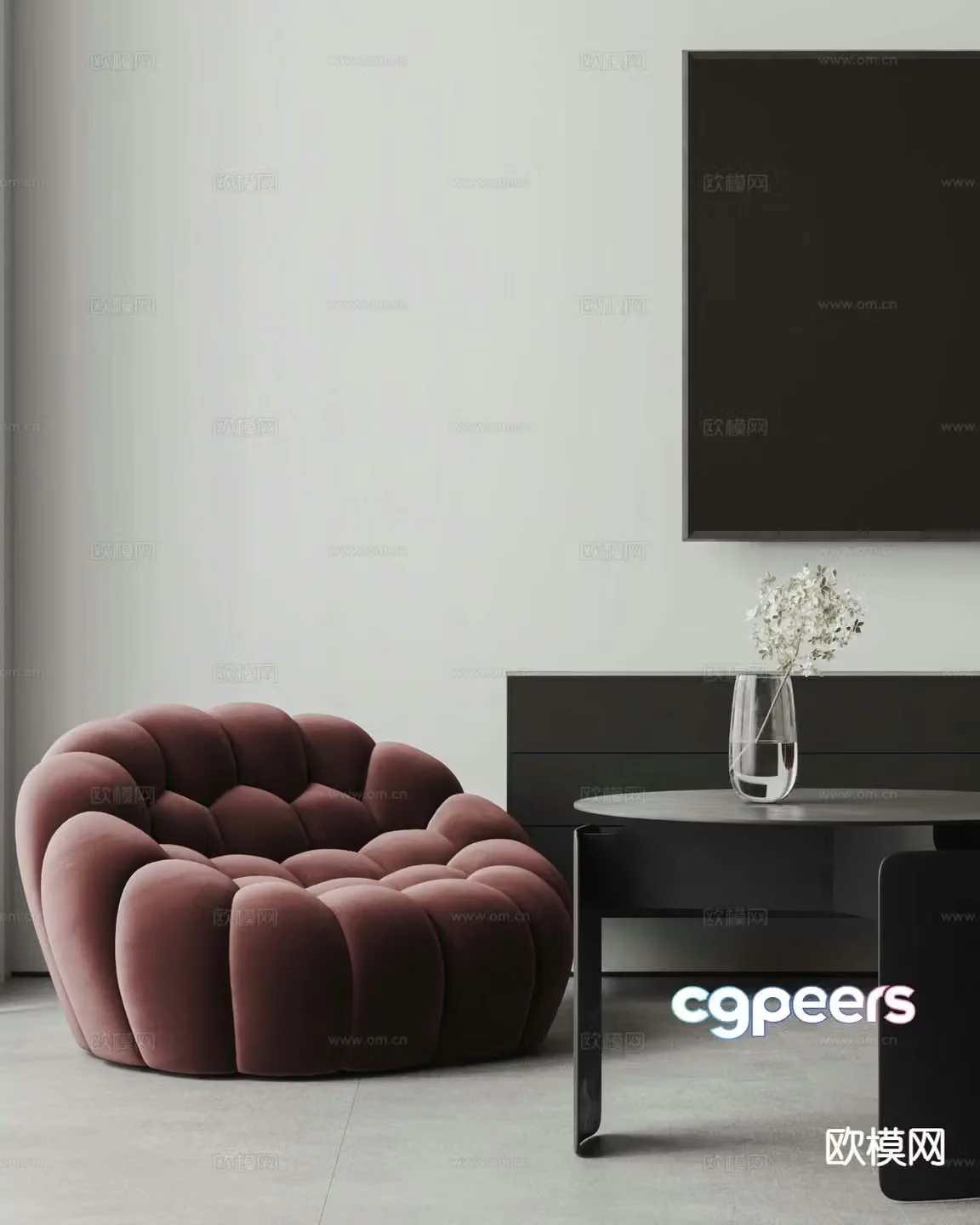 Modern bubble sofa lazy sofa 3d model