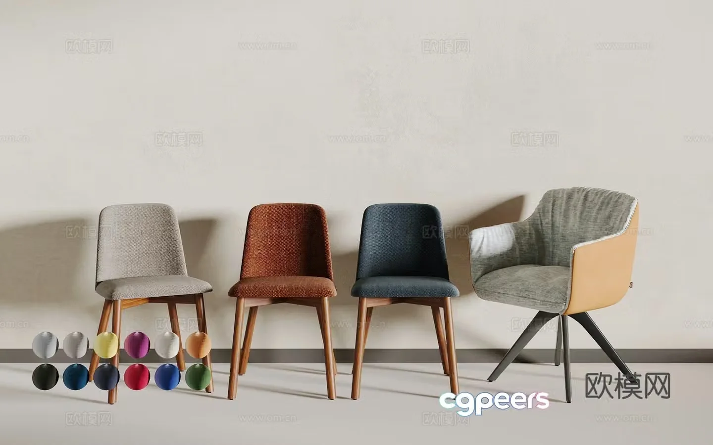 Modern single chair 3d model
