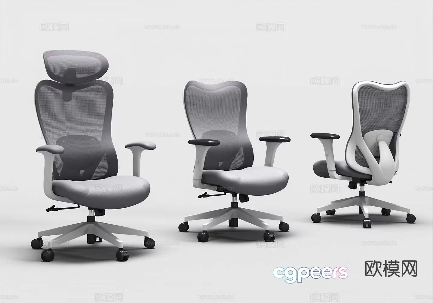 Modern office chair staff chair executive chair 3d model