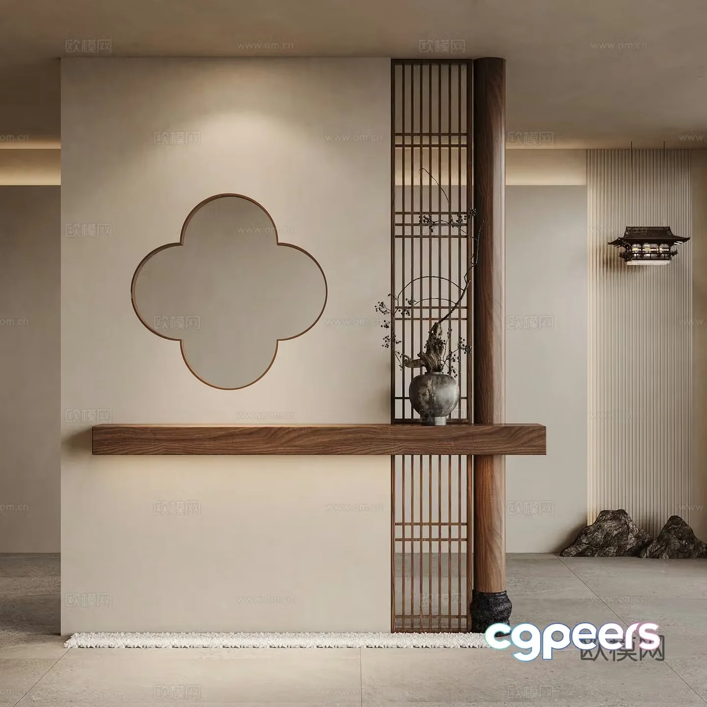 Song style entrance hall 3D model