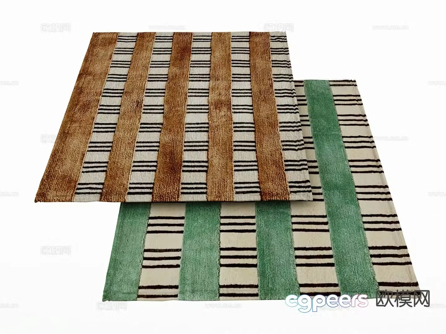 Modern carpet plaid carpet 3d model