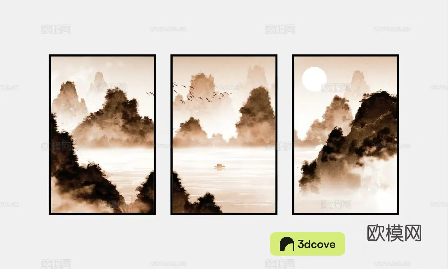 New Chinese style decorative painting landscape painting hanging painting