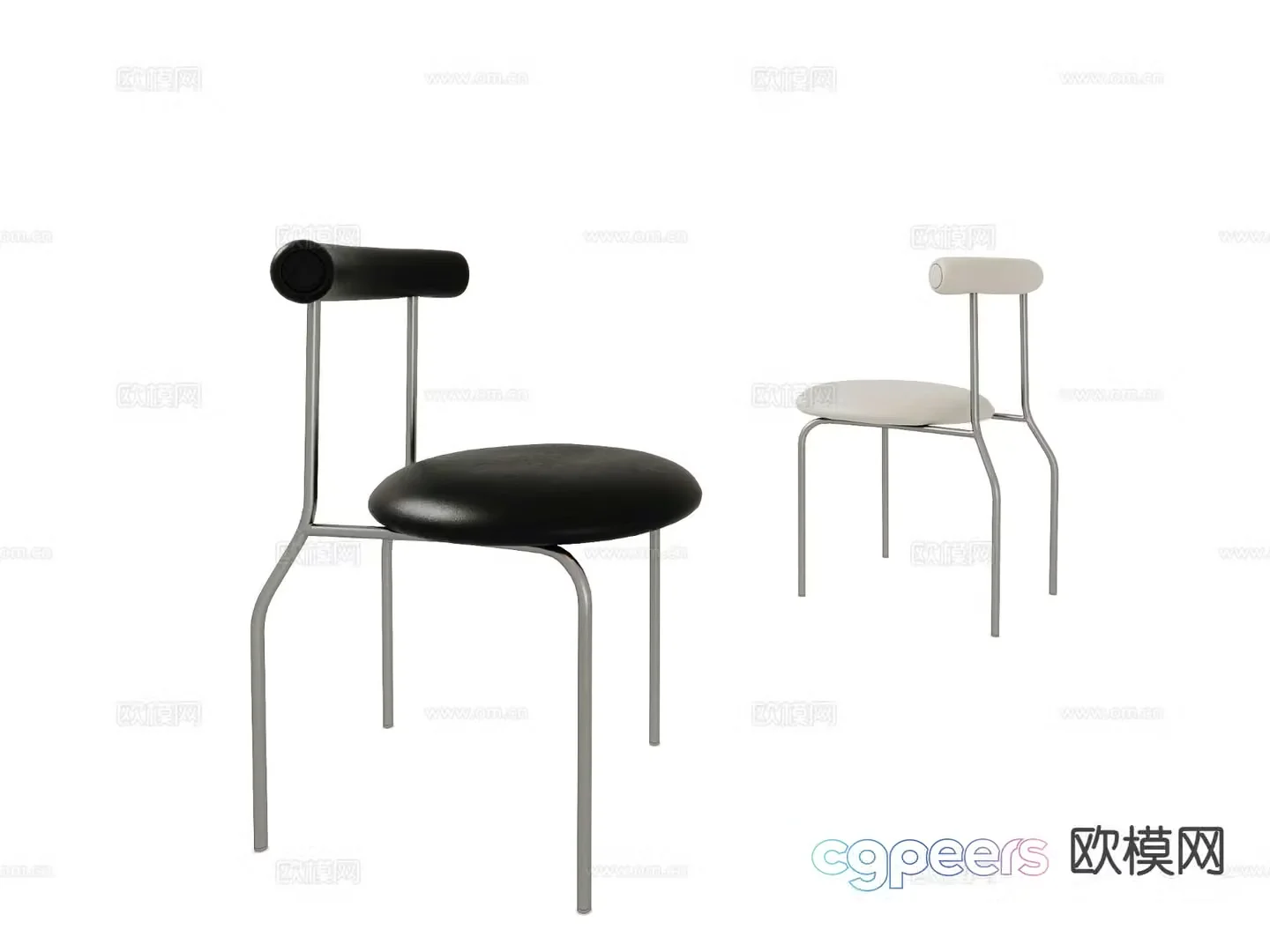 Modern dining chair single chair 3d model