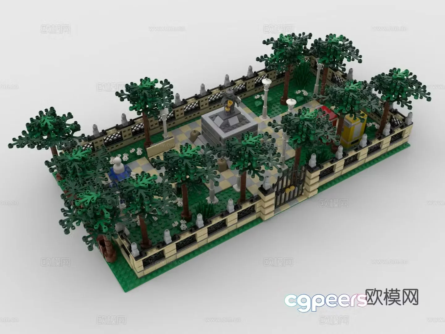 Lego LEGO Toys Building Blocks Park Garden 3D Model