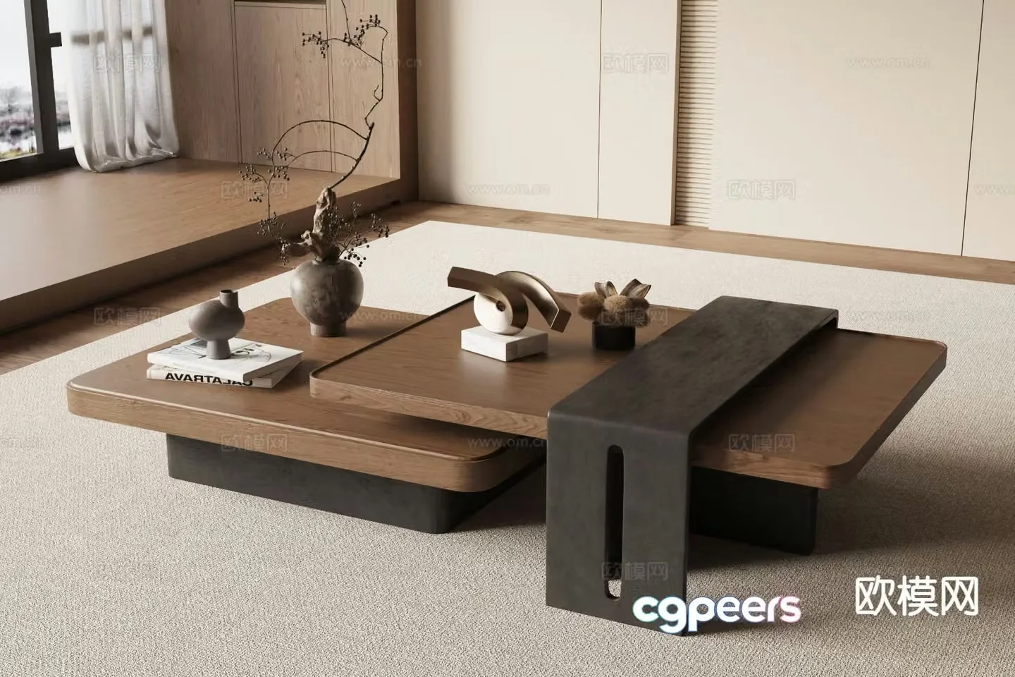 New Chinese style coffee table Song style coffee table 3D model