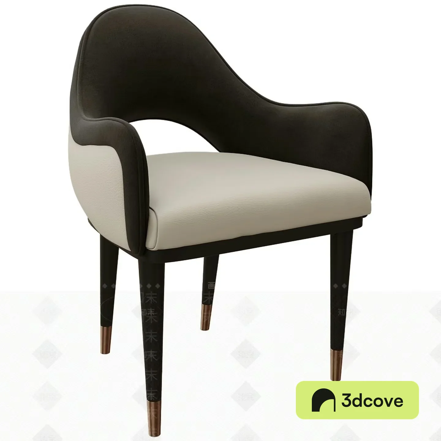 Modern Chair With A Curved Back