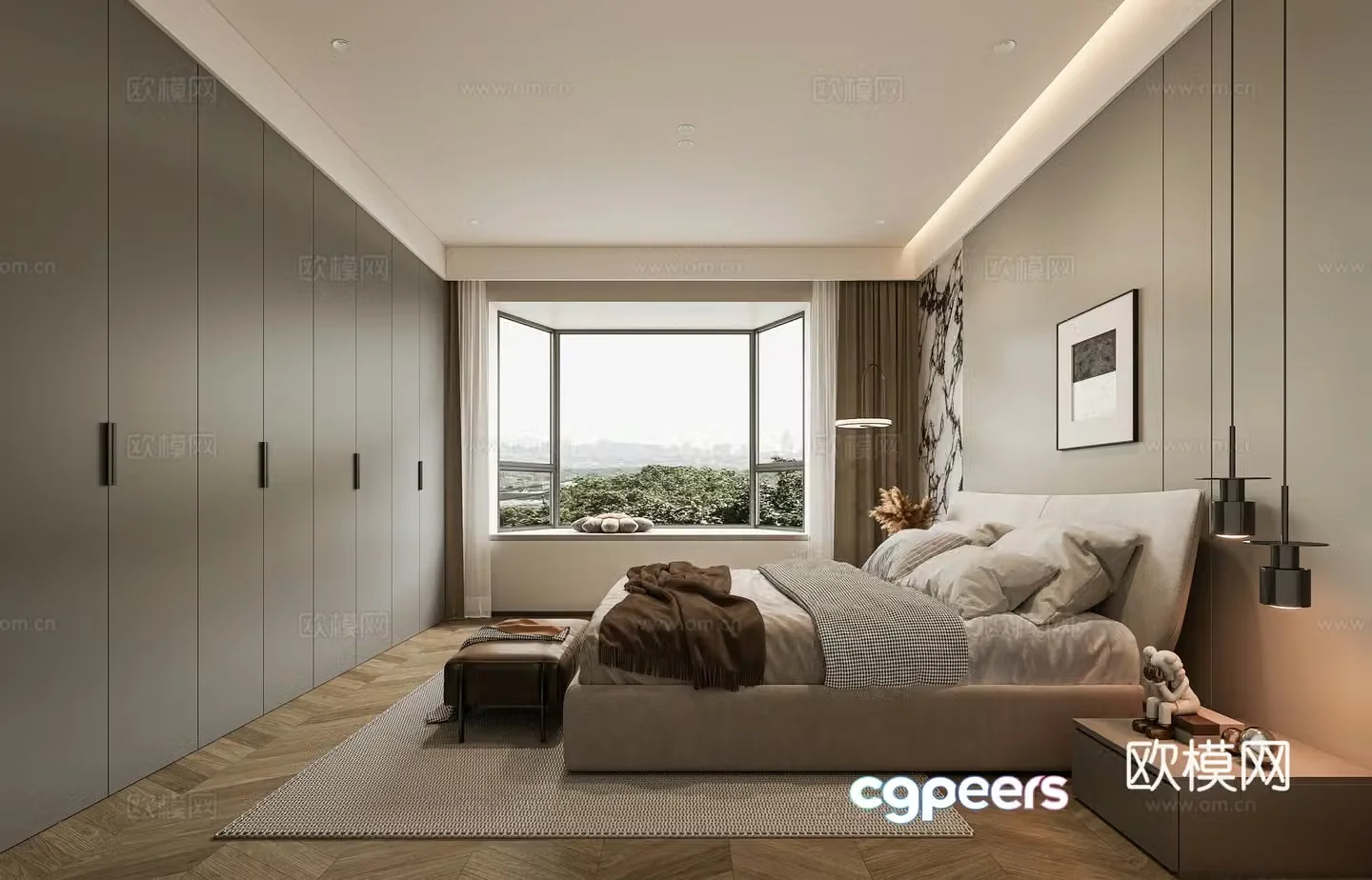Modern bedroom 3d model