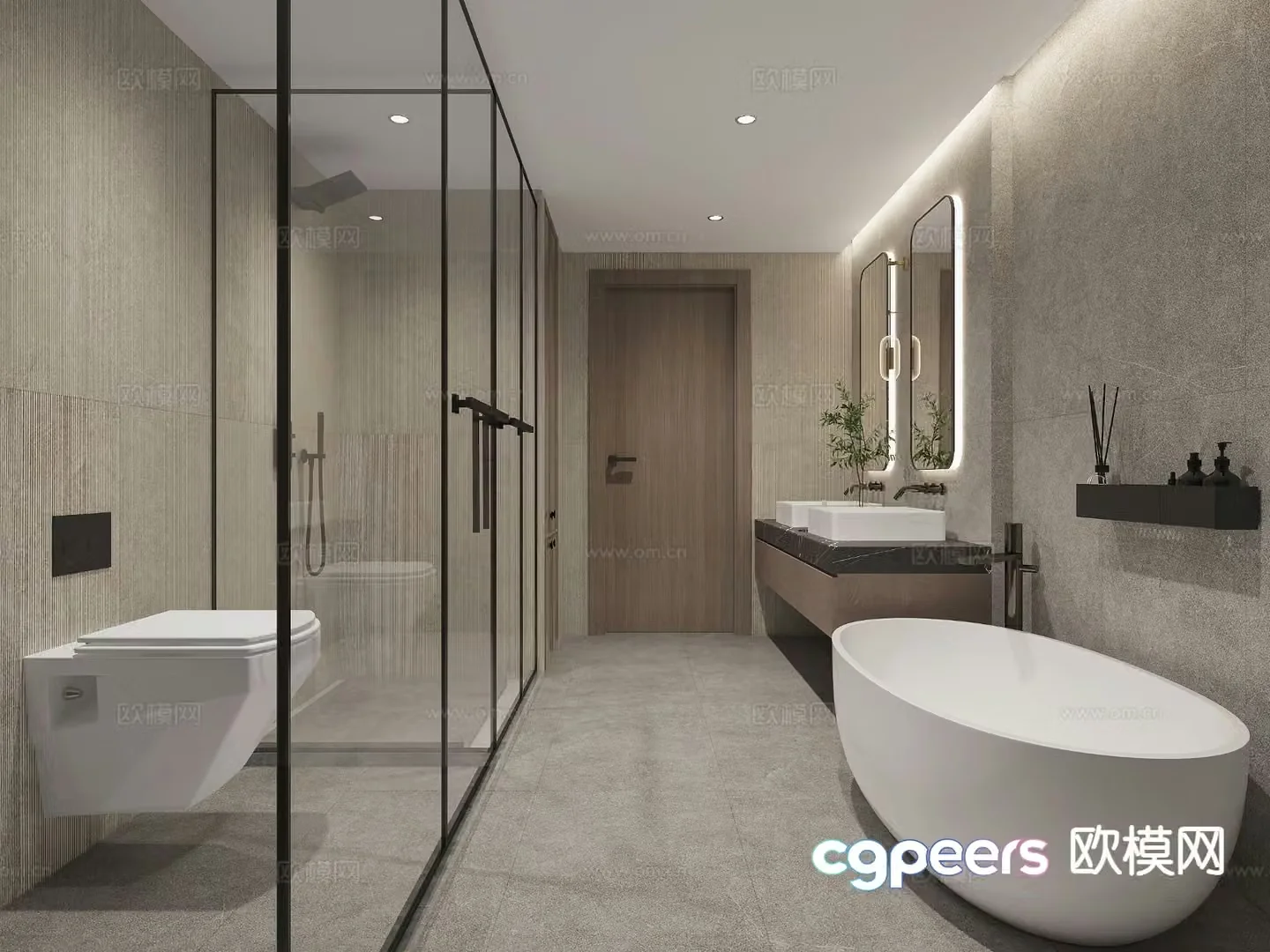 wabi-sabi bathroom bathroom 3d model