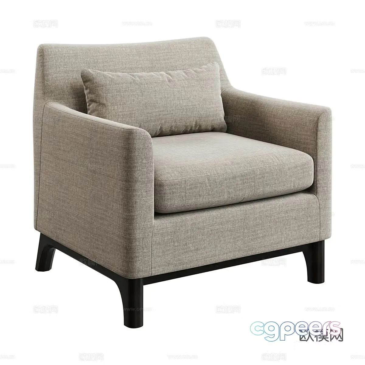 Modern single sofa 3d model