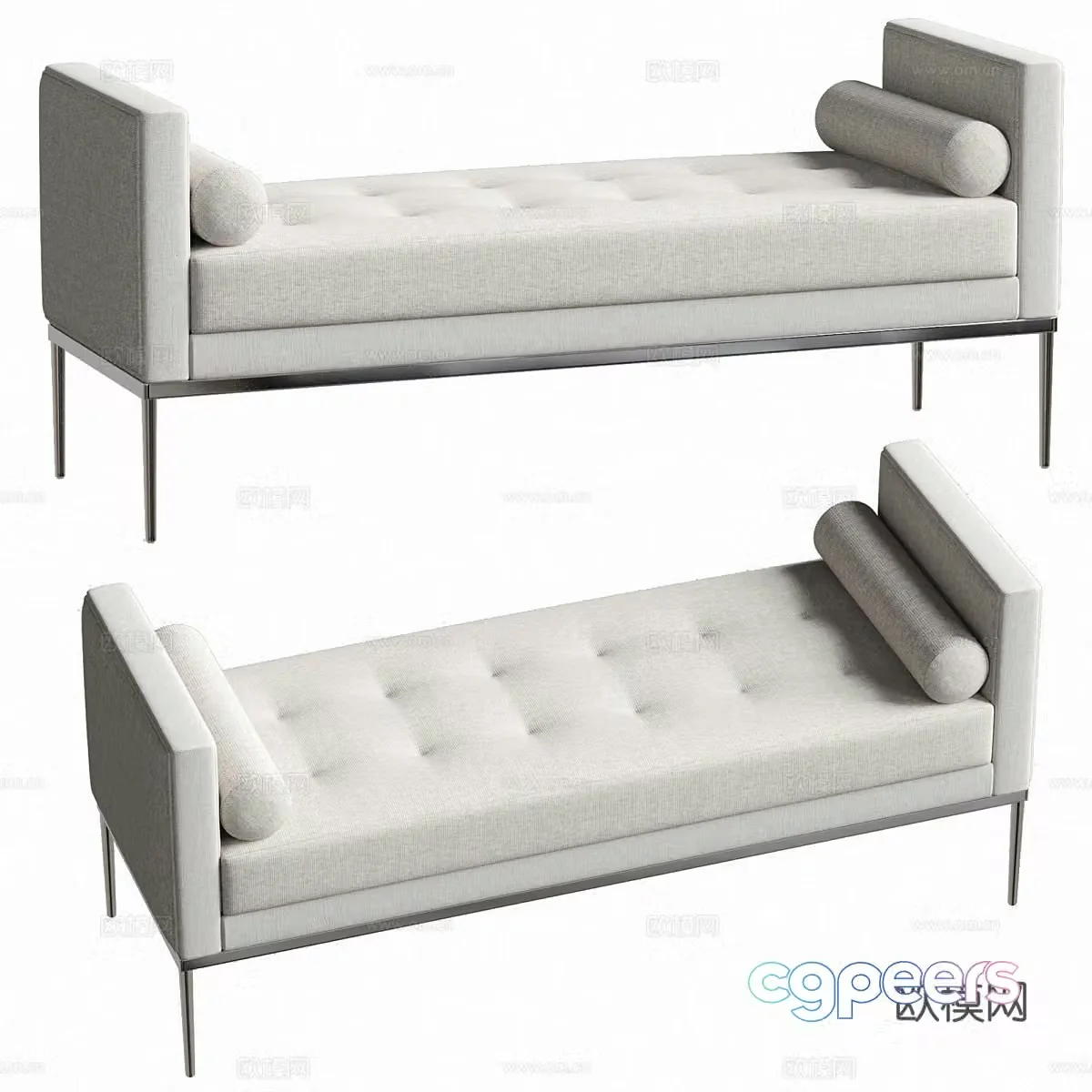 New Chinese footrest bedside stool 3D model