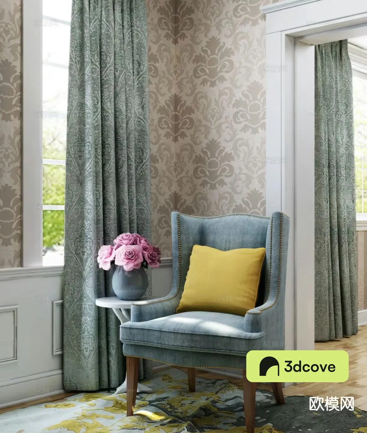 Neoclassical leisure chair armchair