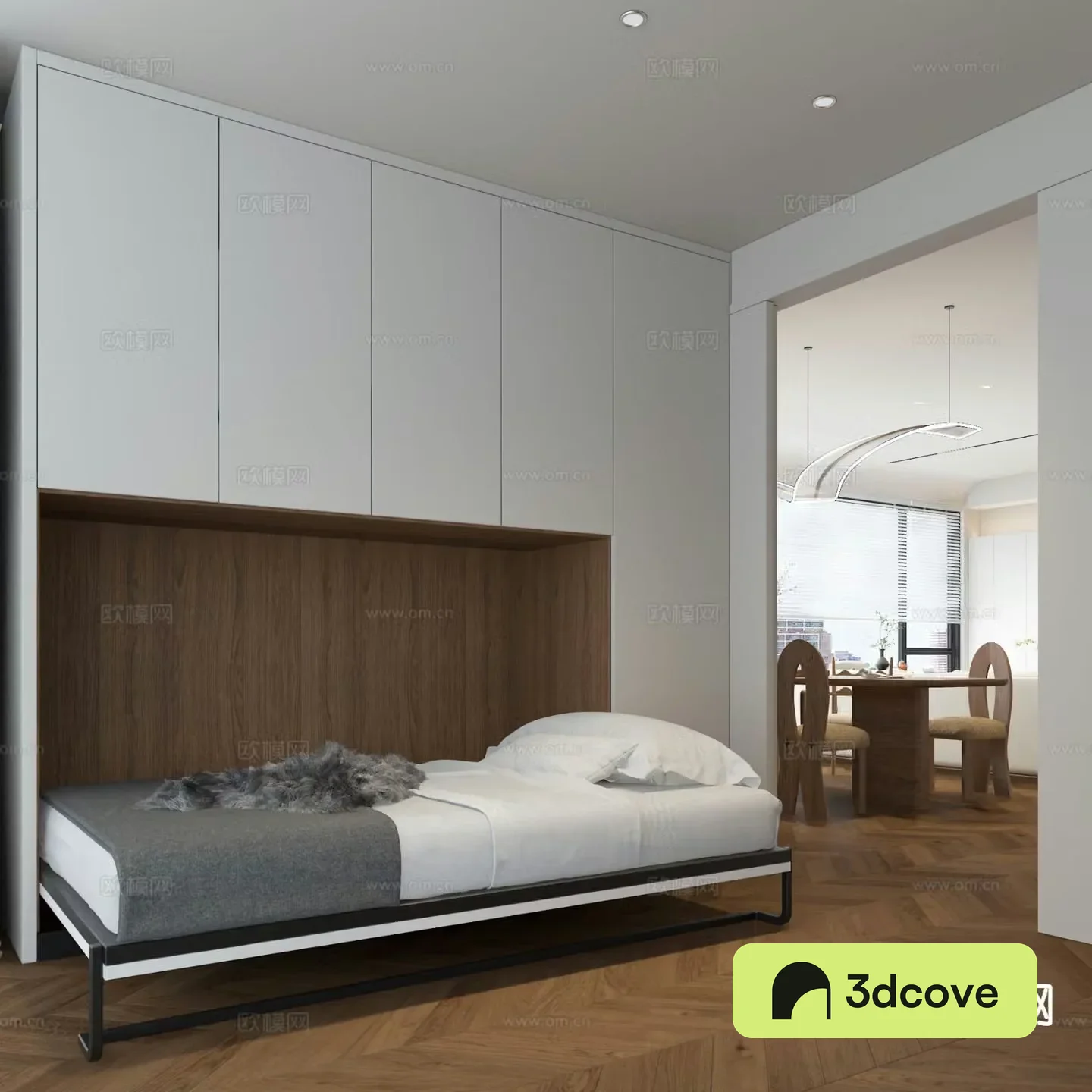 Modern guest bedroom multi-purpose room folding bed