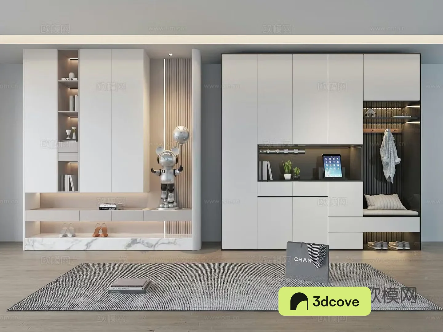 Modern partition shoe cabinet porch shoe cabinet
