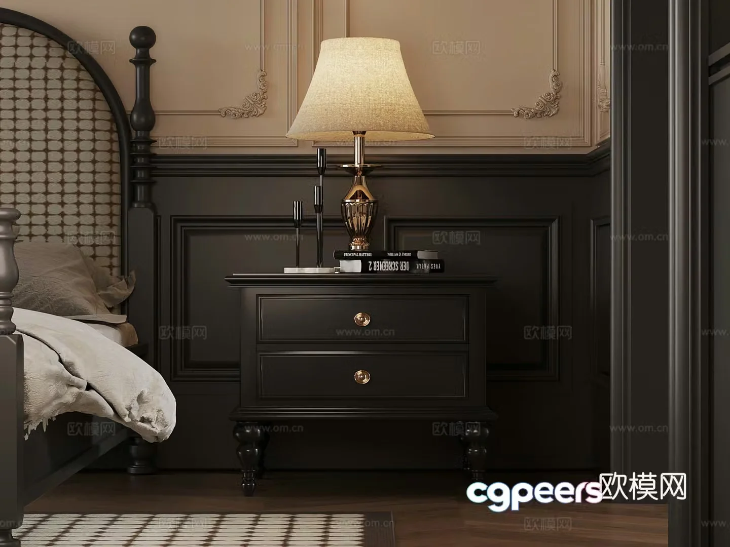 Bedside table French bedside table 3D model