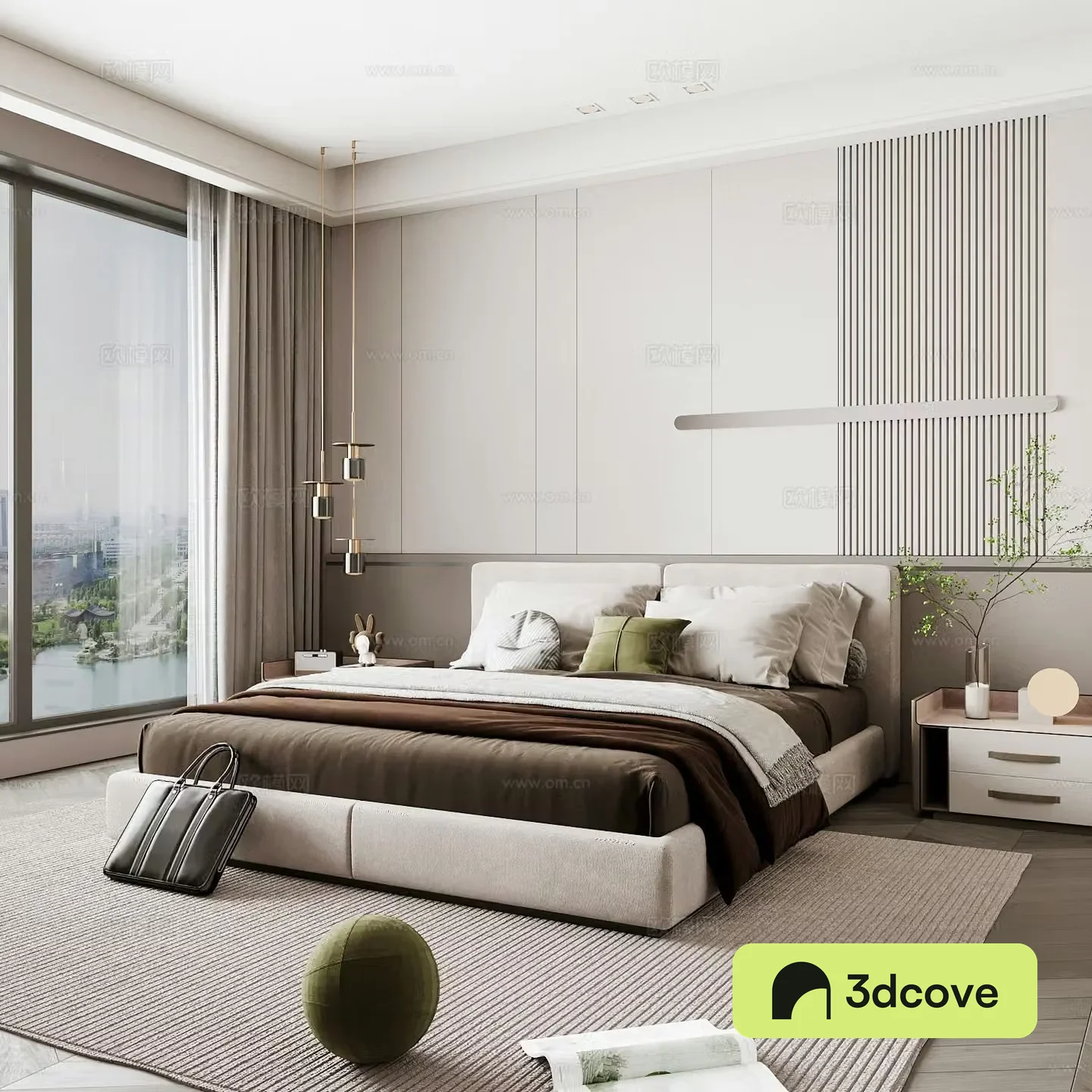 Modern home bedroom Modern bedroom Italian bedroom Simple bedroom Italian bed
