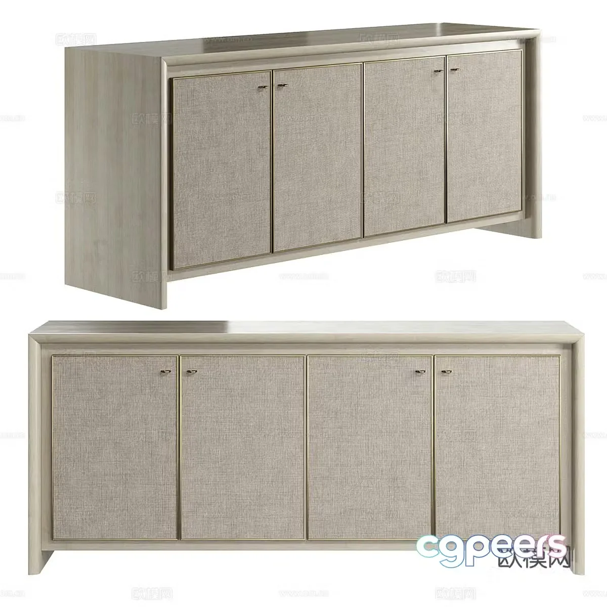 New Chinese style entrance cabinet 3D model