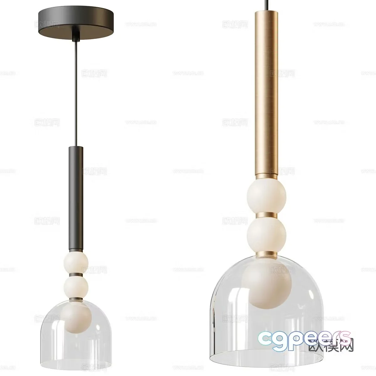 Simple chandelier Minimalist chandelier Art chandelier Glass chandelier Restaurant chandelier Bedside chandelier 3D model