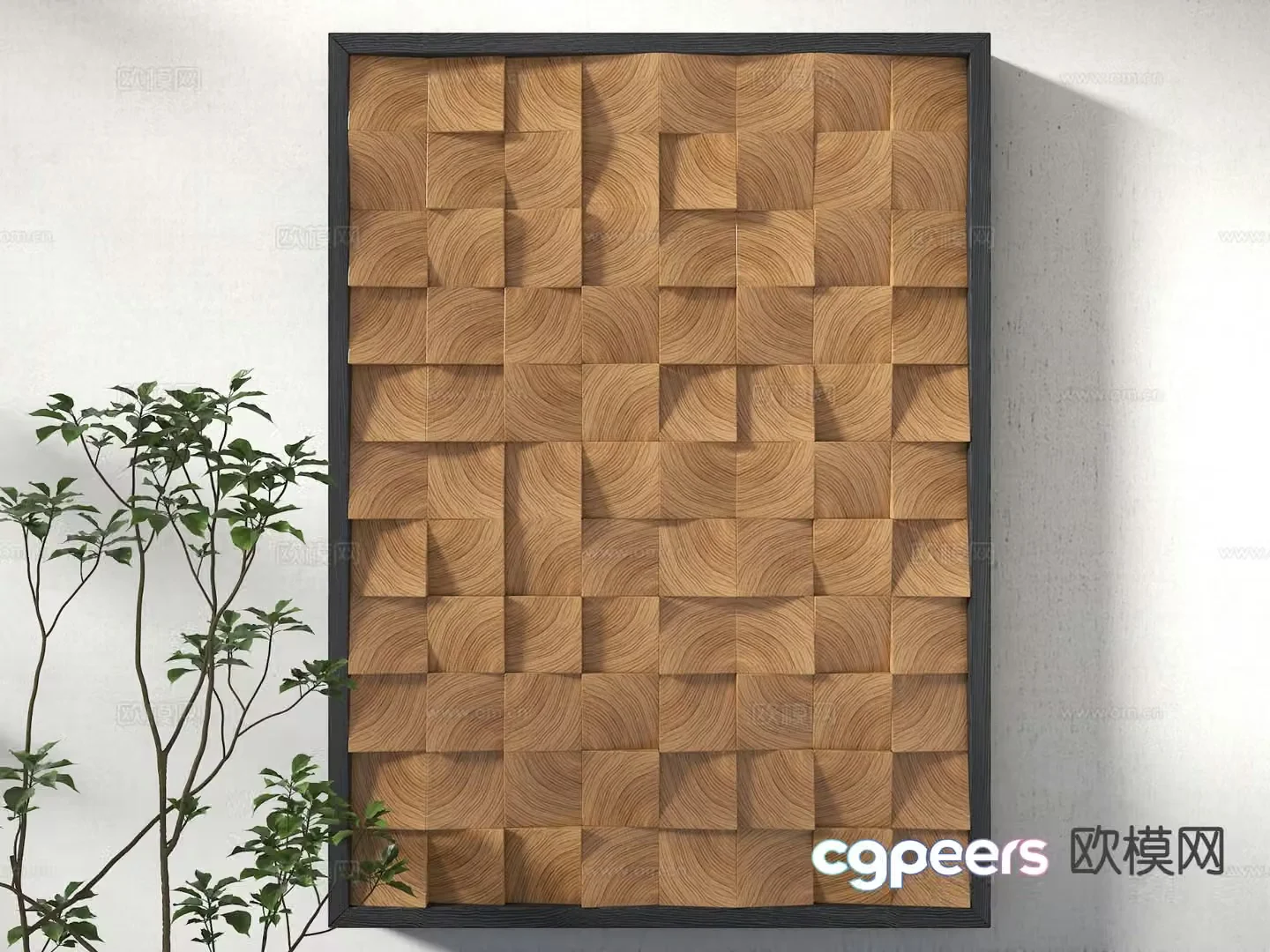 Wabi-sabi three-dimensional painting decorative painting 3d model