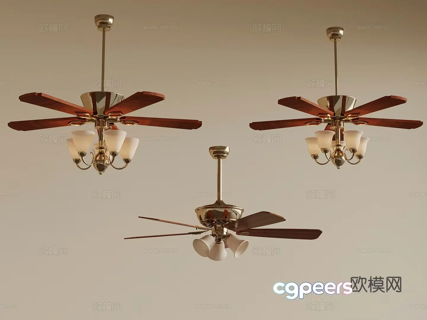 Fan lights medieval fan lights 3d model