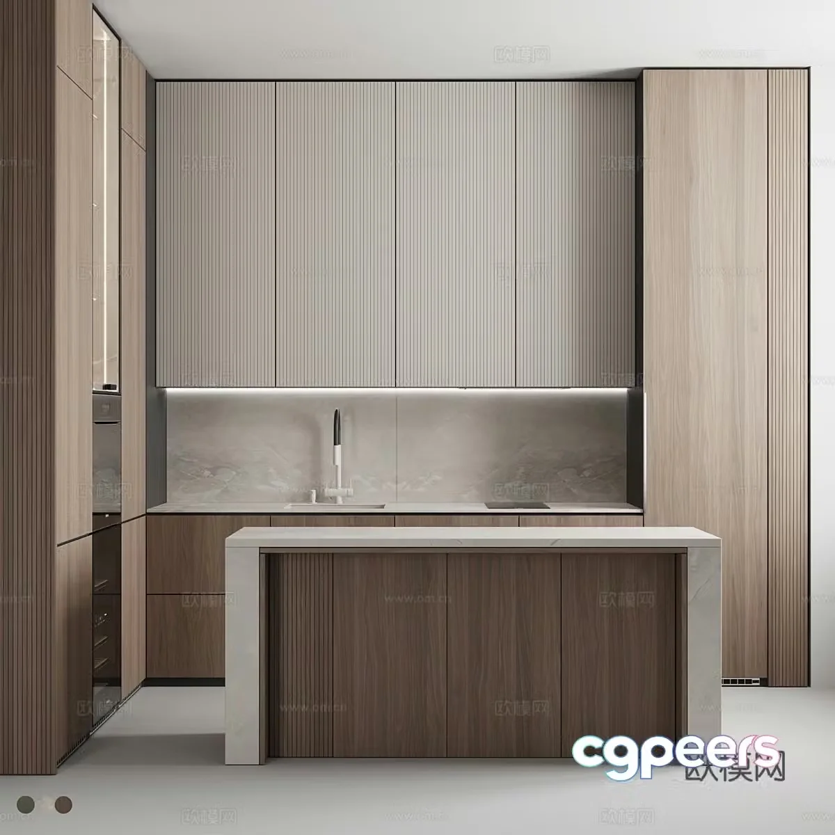 Modern Cream Blow Cabinet 3d Model