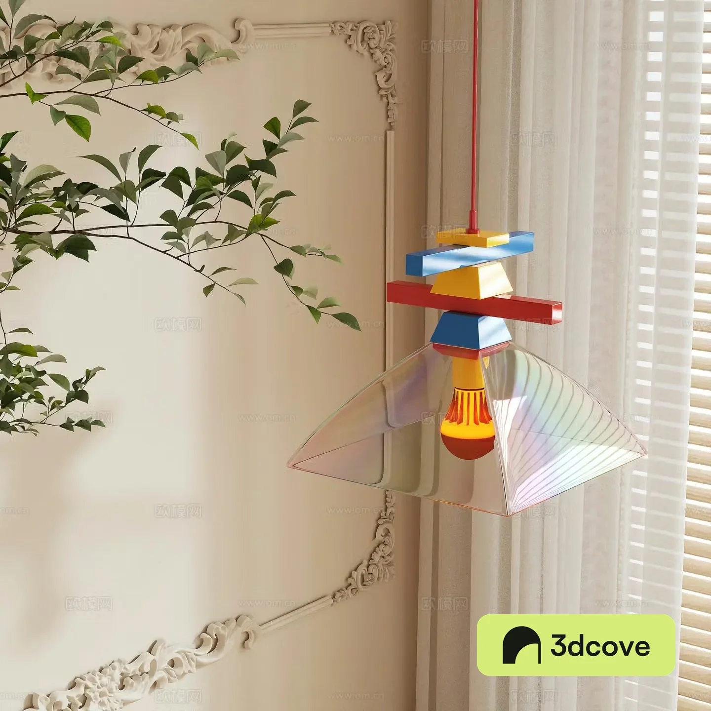 Modern colorful chandelier