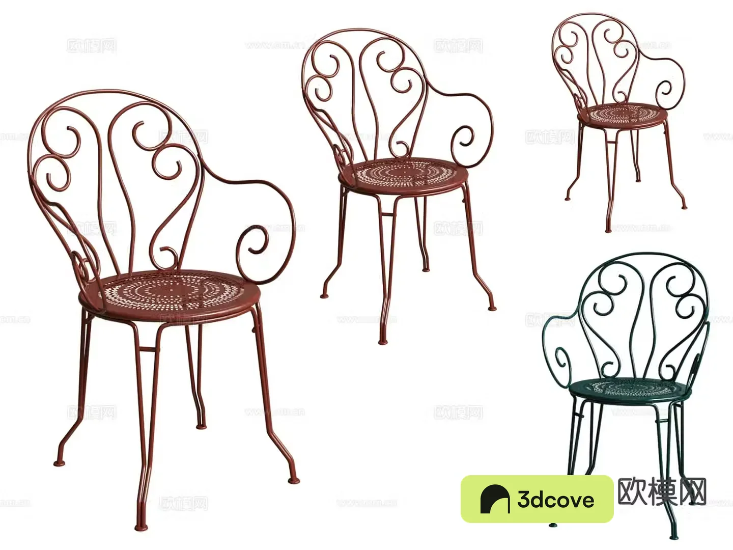 Iron chair outdoor chair leisure chair arm chair artistic iron chair leisure chair