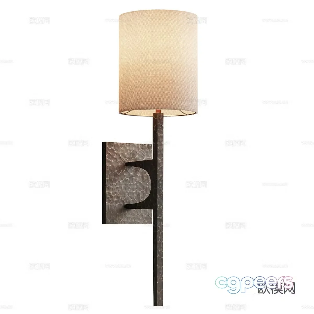 New Chinese Wasabi Wright Decorative Wall Light 3D Model