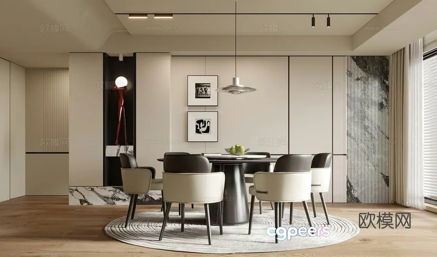 Modern restaurant 3d model