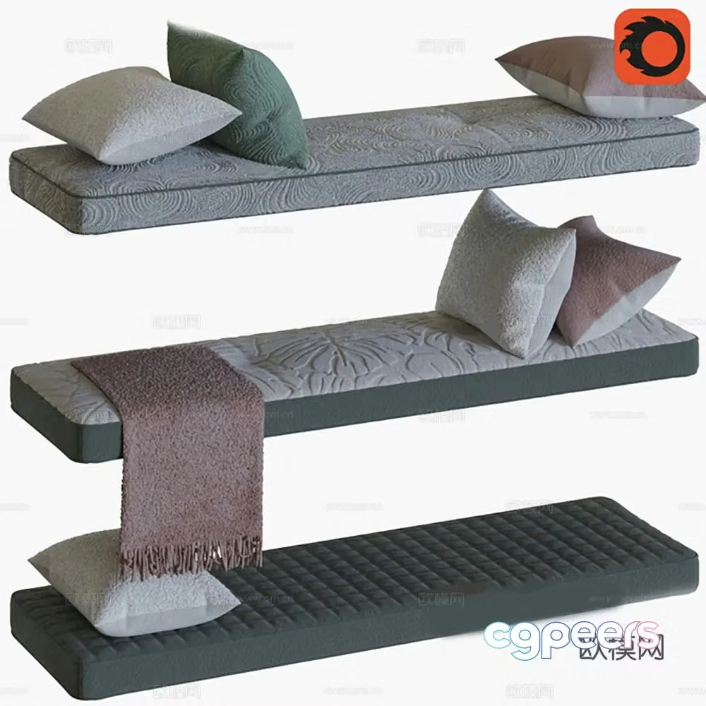 Single bed mattress 3d model