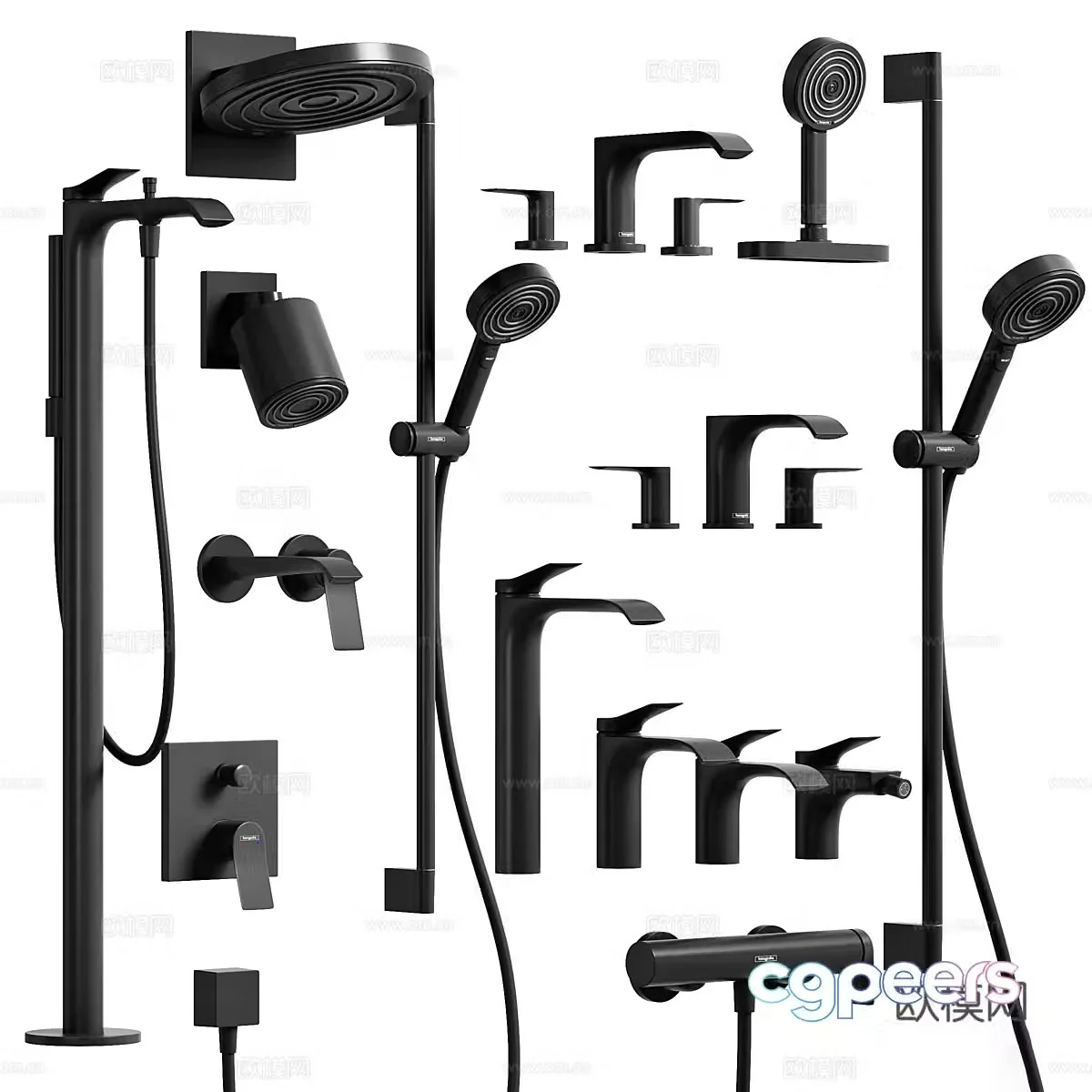 Hansgrohe bathroom shower faucet 3d model