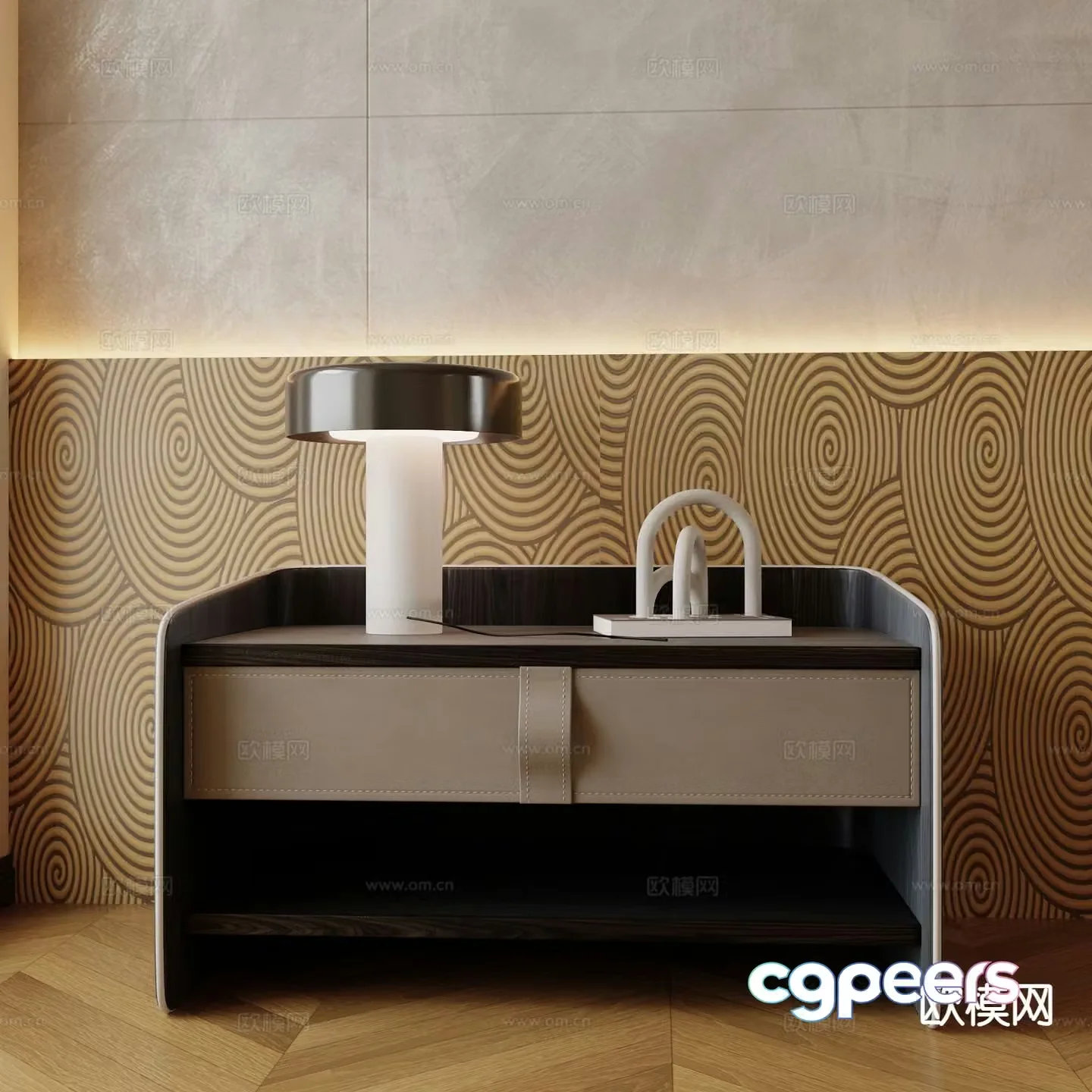 Modern bedside table 3d model