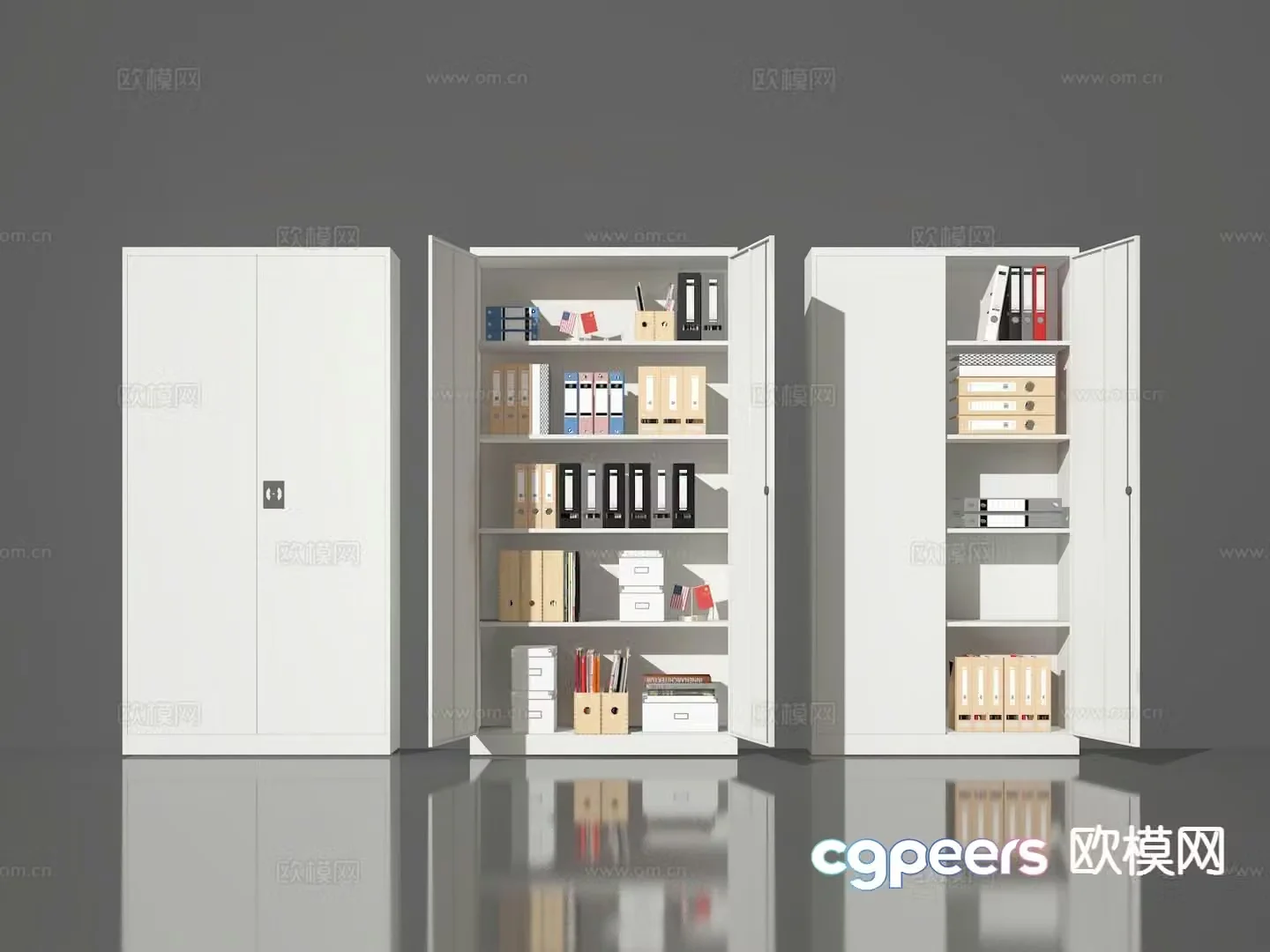 Modern filing cabinet 3d model