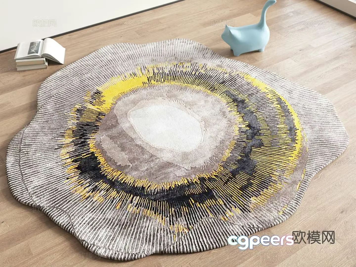 Modern carpet Light luxury carpet Special shape carpet Irregular carpet 3d model