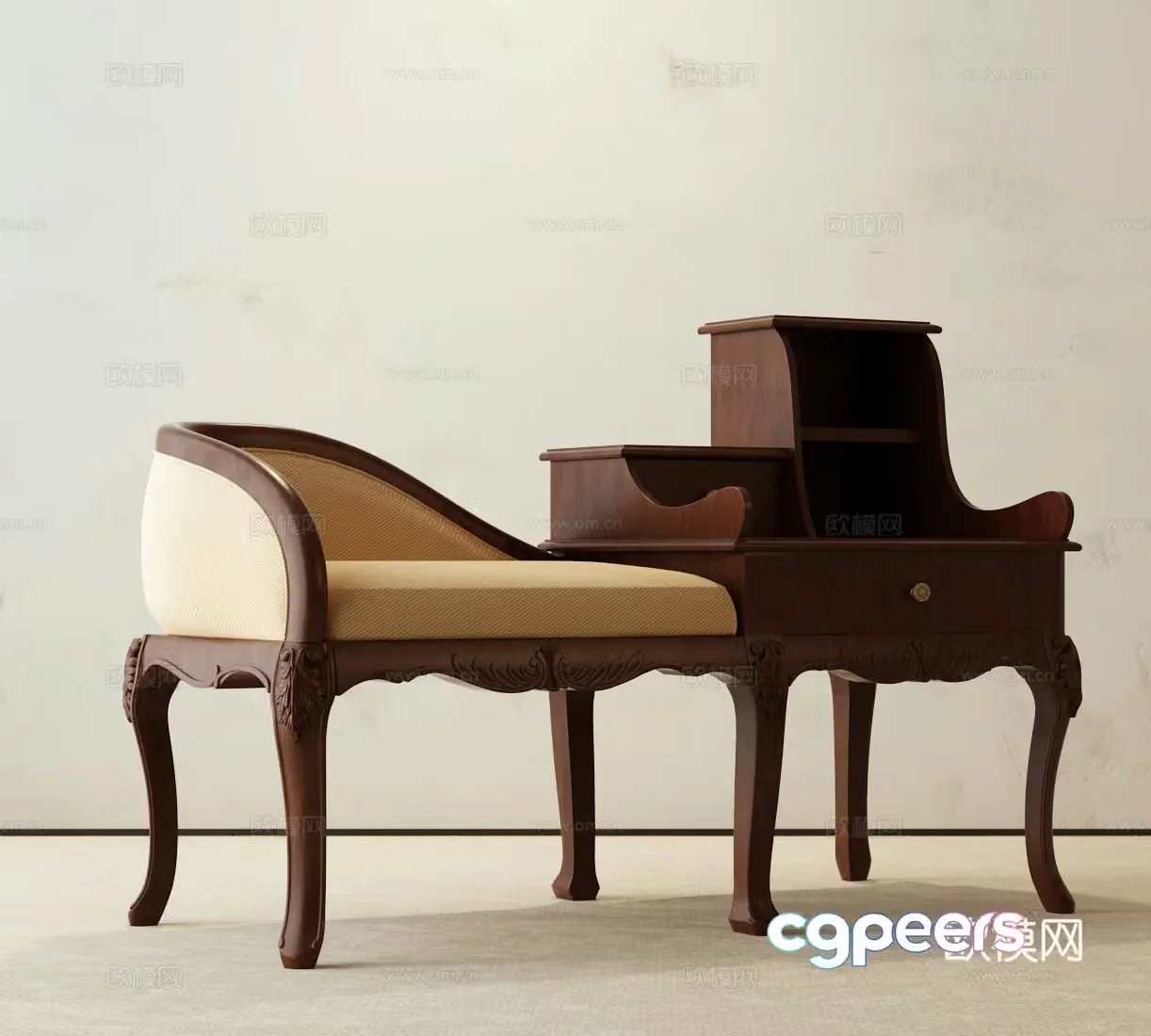 American Chairman French Chairman 3D Model