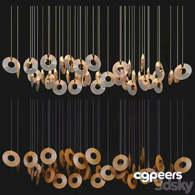 3ds Max Free – Chandelier Light Vargov (modern pendant)