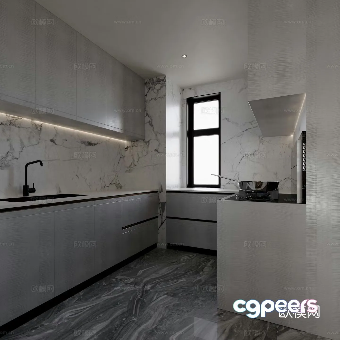 Modern kitchen 3d model