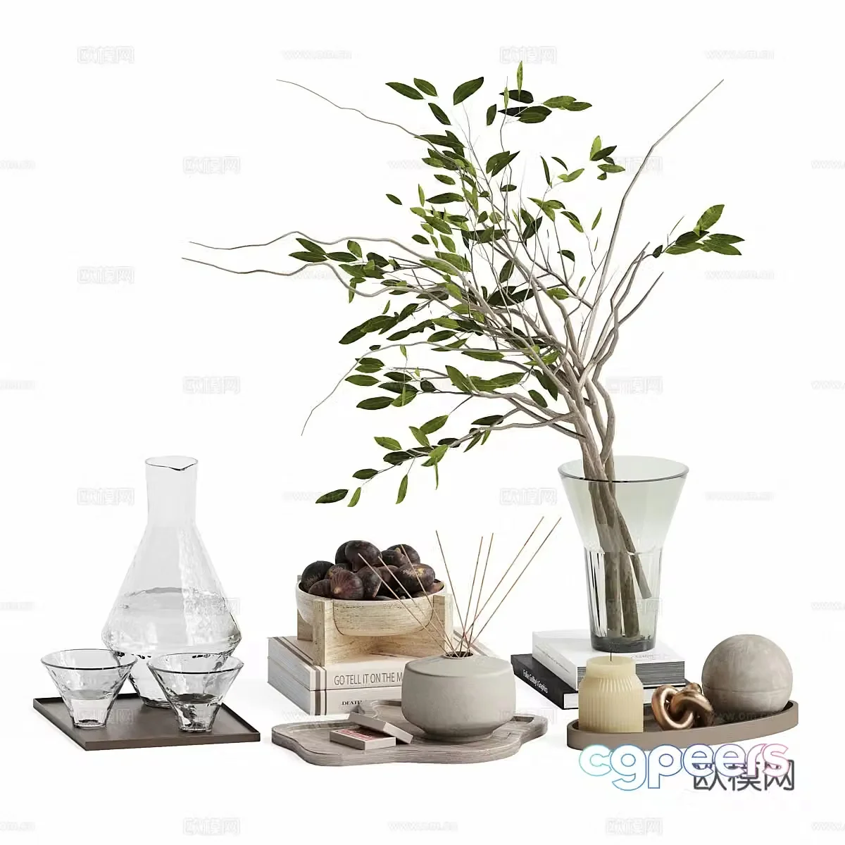 Decoration ornaments vase aromatherapy 3d model