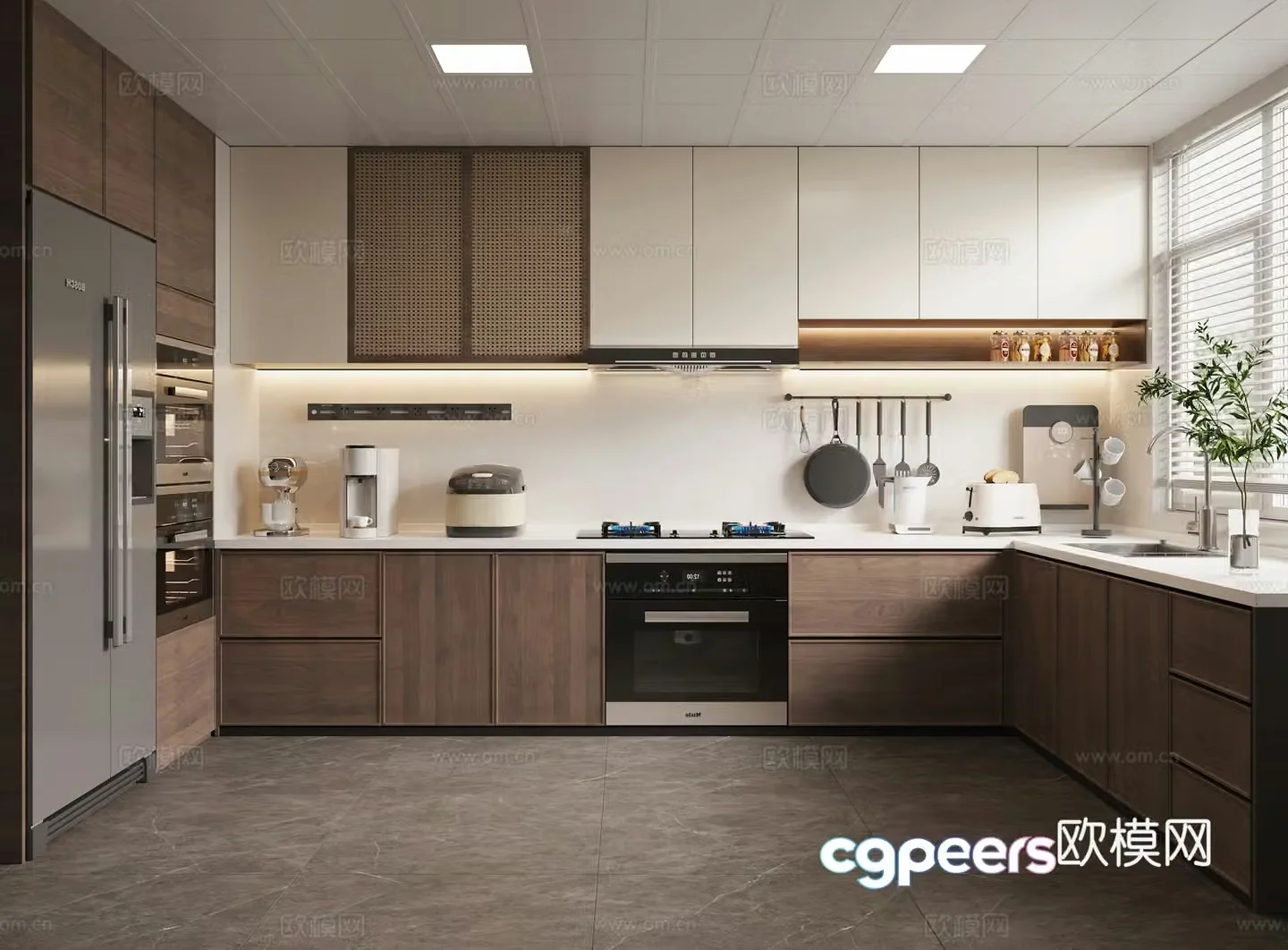Wasabi Middle Style Kitchen 3D Model