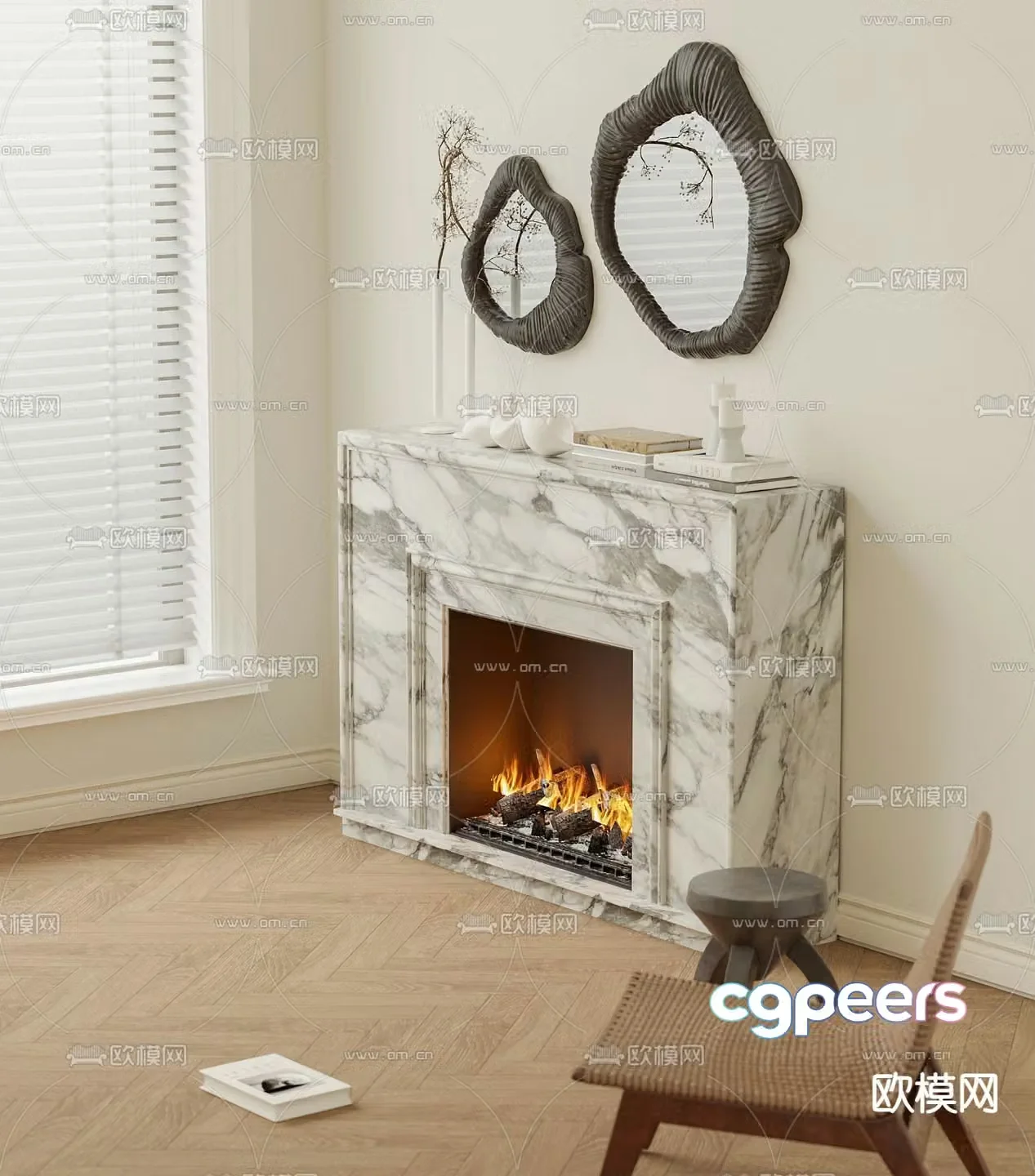 French fireplace 3d model