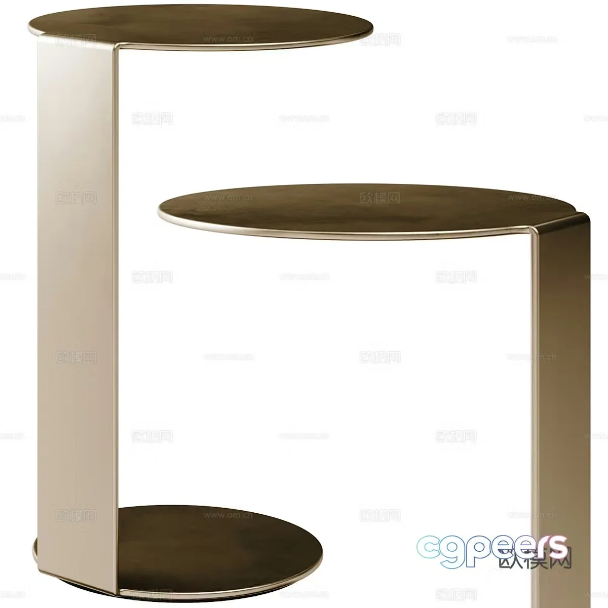 Modern Italian light luxury metal edge 3D model